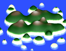 Procedurally generated islands from lecture on algorithmic graphics.