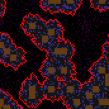 Experiment in procedural generation based on the pixel-art style from levels in Celeste.