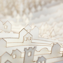 Procedurally generated laser-cut paper study